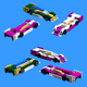Jaguar-19 (Fuller, DeSotto, Hillard; British Racing green with gold highlights and Bud Light fin), Jaguar-23 (Haijdn, Reed, Collison; purple with white highlights and gold engine cover), and Jaguar-24 (Greenstone, Liverton-Mercy, Stonebrew; white with purple highlights and gold engine cover).